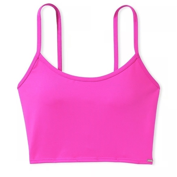VS Pink Ultimate Lightly Lined Strappy-Back Sports Bra Pink or Black Small crop - Picture 2 of 10